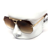 12 Pack: Octagonal Rimless Metal Aviator Wholesale Sunglasses