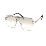 12 Pack: Octagonal Rimless Metal Aviator Wholesale Sunglasses