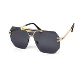 12 Pack: Octagonal Rimless Metal Aviator Wholesale Sunglasses