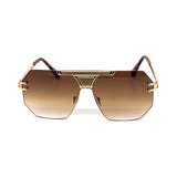 12 Pack: Octagonal Rimless Metal Aviator Wholesale Sunglasses