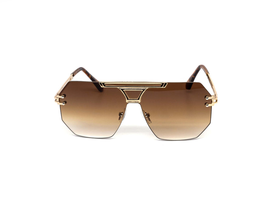 12 Pack: Octagonal Rimless Metal Aviator Wholesale Sunglasses