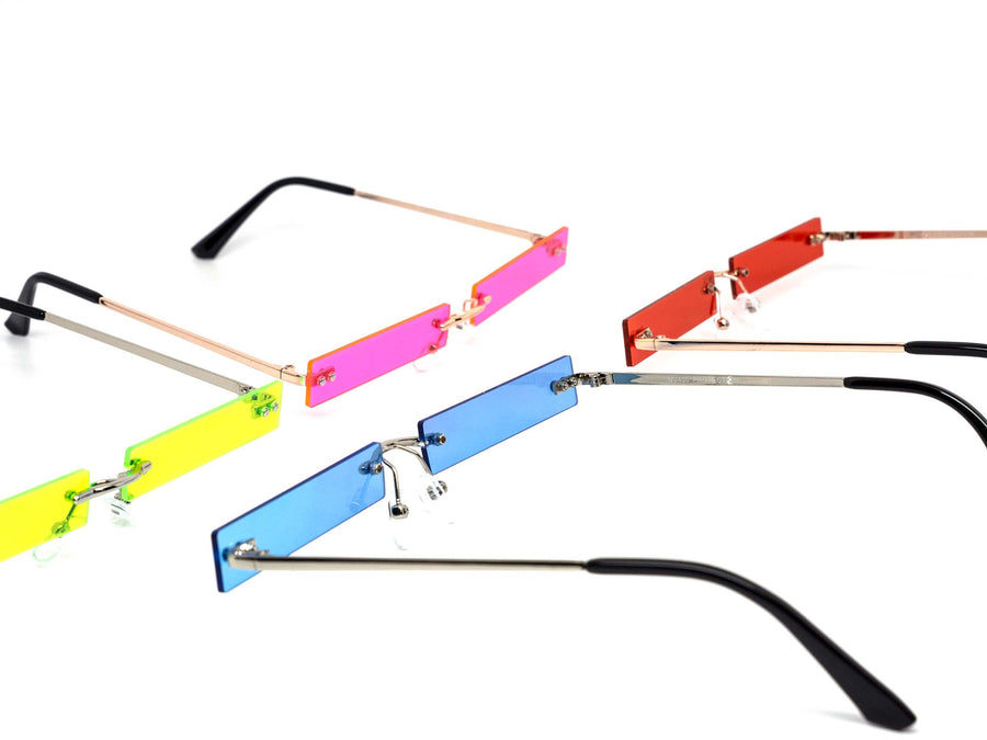 12 Pack: Slim Color Shady Wholesale Sunglasses