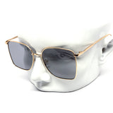 12 Pack: Chic Oversized Minimalist Gold Metal Wholesale Sunglasses