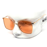 12 Pack: Chic Oversized Minimalist Gold Metal Wholesale Sunglasses