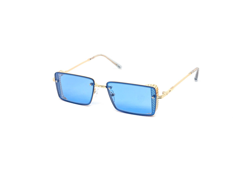 12 Pack: Rimless Gold Framed Color Lens Wholesale Sunglasses