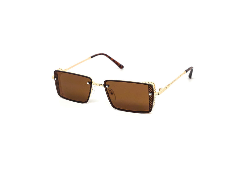 12 Pack: Rimless Gold Framed Color Lens Wholesale Sunglasses