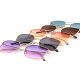 12 Pack: Petite Assorted Metal Duotone Gradient Wholesale Sunglasses