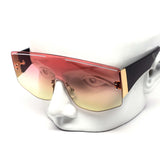 12 Pack: Oversized Rimless White Lines Duo-tone Wholesale Sunglasses