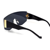 12 Pack: Oversized Rimless White Lines Duo-tone Wholesale Sunglasses