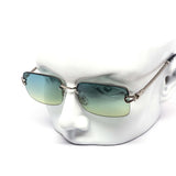12 Pack: Rimless Metal Rope Slim color Gradient Wholesale Sunglasses