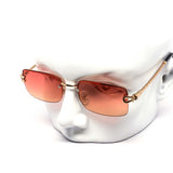 12 Pack: Rimless Metal Rope Slim color Gradient Wholesale Sunglasses