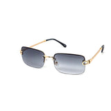 12 Pack: Rimless Metal Rope Slim color Gradient Wholesale Sunglasses