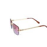 12 Pack: Rimless Metal Rope Slim color Gradient Wholesale Sunglasses