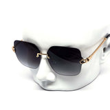 12 Pack: Rimless Metal Rope Color Gradient Wholesale Sunglasses