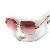 12 Pack: Rimless Metal Rope Color Gradient Wholesale Sunglasses