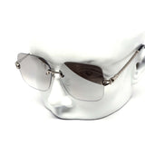 12 Pack: Rimless Metal Rope Color Gradient Wholesale Sunglasses