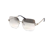 12 Pack: Rimless Metal Rope Color Gradient Wholesale Sunglasses