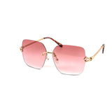 12 Pack: Rimless Metal Rope Color Gradient Wholesale Sunglasses
