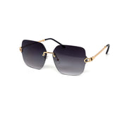 12 Pack: Rimless Metal Rope Color Gradient Wholesale Sunglasses