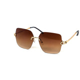 12 Pack: Rimless Metal Rope Color Gradient Wholesale Sunglasses