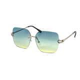 12 Pack: Rimless Metal Rope Duotone Gradient Wholesale Sunglasses