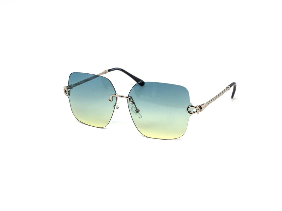 12 Pack: Rimless Metal Rope Duotone Gradient Wholesale Sunglasses