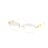 12 Pack: Rimless Miter Hexa Royal Gradient Wholesale Sunglasses