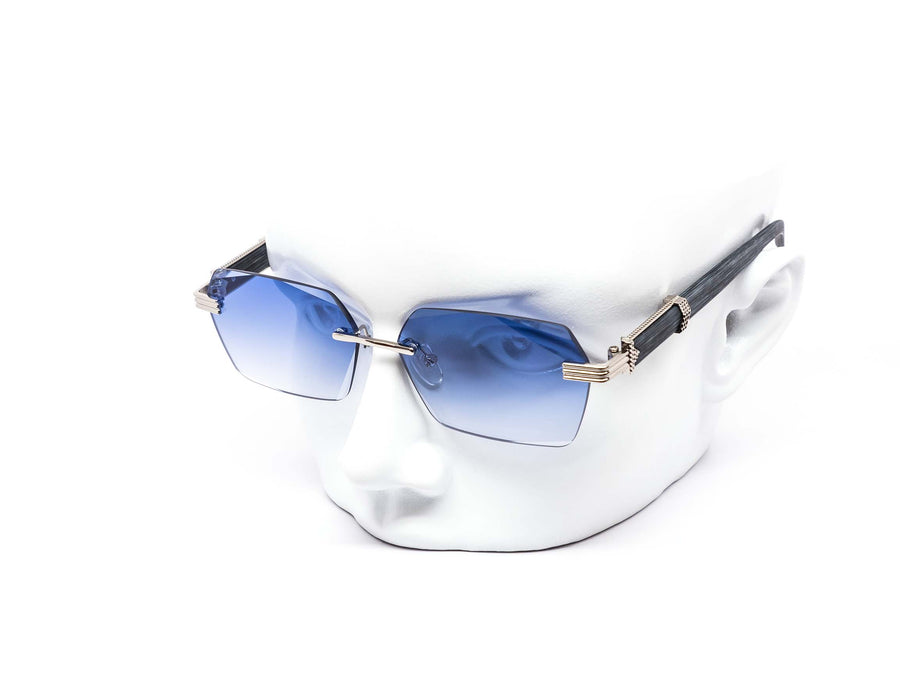 12 Pack: Rimless Miter Hexa Royal Gradient Wholesale Sunglasses
