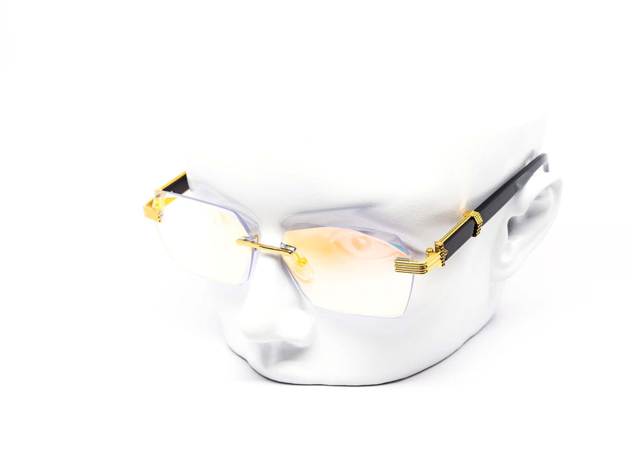 12 Pack: Rimless Miter Hexa Royal Iridescent Wholesale Sunglasses