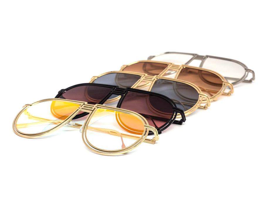 12 Pack: Oversized Teardrop Aviator Tinted Wholesale Sunglasses