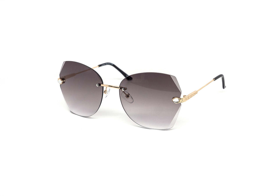 12 Pack: Rimless Miter-cut Color Gradient Wholesale Sunglasses