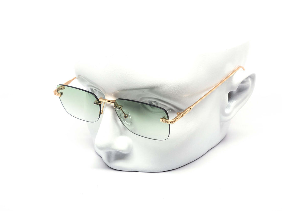 12 Pack: Rimless Color Gradient Slim Metal Wholesale Sunglasses