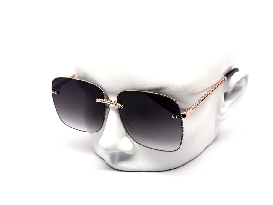 12 Pack: Oversized Metal Rope Chain Gradient Wholesale Sunglasses