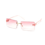 12 Pack: Square Rimless Crystal Color Gradient Wholesale Sunglasses