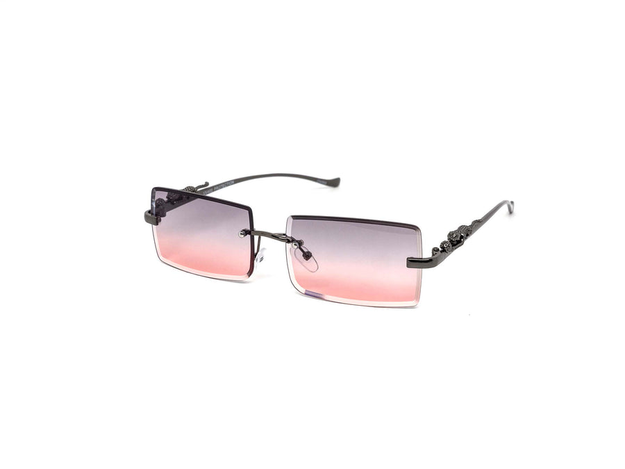 12 Pack: Metal Jag Rimless Miter Duotone Wholesale Sunglasses