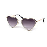 12 Pack: Rhinestone Heart Metal Gradient Wholesale Sunglasses
