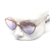 12 Pack: Infused Rhinestone Heart Metal Duotone Wholesale Sunglasses