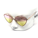 12 Pack: Infused Rhinestone Heart Metal Duotone Wholesale Sunglasses