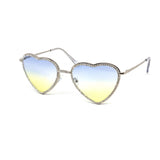 12 Pack: Infused Rhinestone Heart Metal Duotone Wholesale Sunglasses