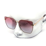 12 Pack: Glamorous Miter-cut Rimless Gradient Wholesale Sunglasses