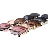 12 Pack: Glamorous Miter-cut Rimless Gradient Wholesale Sunglasses