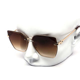 12 Pack: Glamorous Miter-cut Rimless Gradient Wholesale Sunglasses