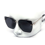 12 Pack: Glamorous Miter-cut Rimless Gradient Wholesale Sunglasses