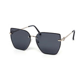12 Pack: Glamorous Miter-cut Rimless Gradient Wholesale Sunglasses