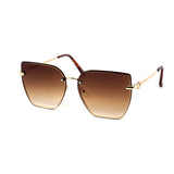 12 Pack: Glamorous Miter-cut Rimless Gradient Wholesale Sunglasses