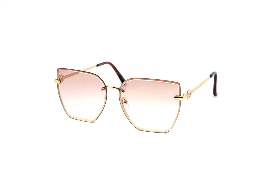 12 Pack: Glamorous Miter-cut Rimless Gradient Wholesale Sunglasses