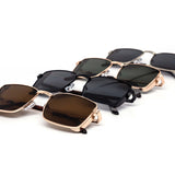 12 Pack: Retro Gleamy Metal Square Wholesale Sunglasses