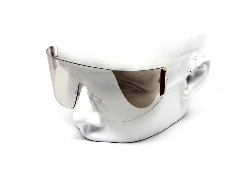 12 Pack: Chic Rimless Shield Wrapper Lucid Wholesale Sunglasses