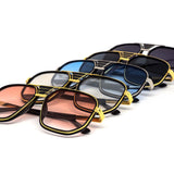 12 Pack: Vintage Oversized Square Aviator Gradient Wholesale Sunglasses