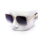 12 Pack: Classy Oversized Chain Link Gradient Wholesale Sunglasses